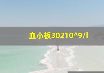 血小板30210^9/l